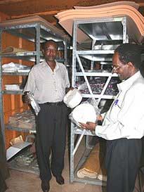 A separate container has been arranged to store the donation