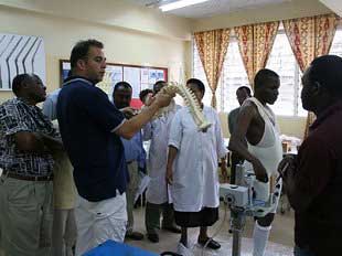 Mr. Laehrmann, Otto Bock demonstrating the SIT system