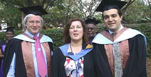 Mr. D. Blocka President of ISPO, Ms. S. Sexton, Director of the NCPO Glasgow Scotland, Pierre Gauthier