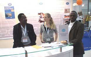 H.G. Shangali Representing TATCOT at the ISPO Booth